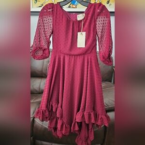 NWT! Mia Joy stunning burgundy special occasions dress sz 6